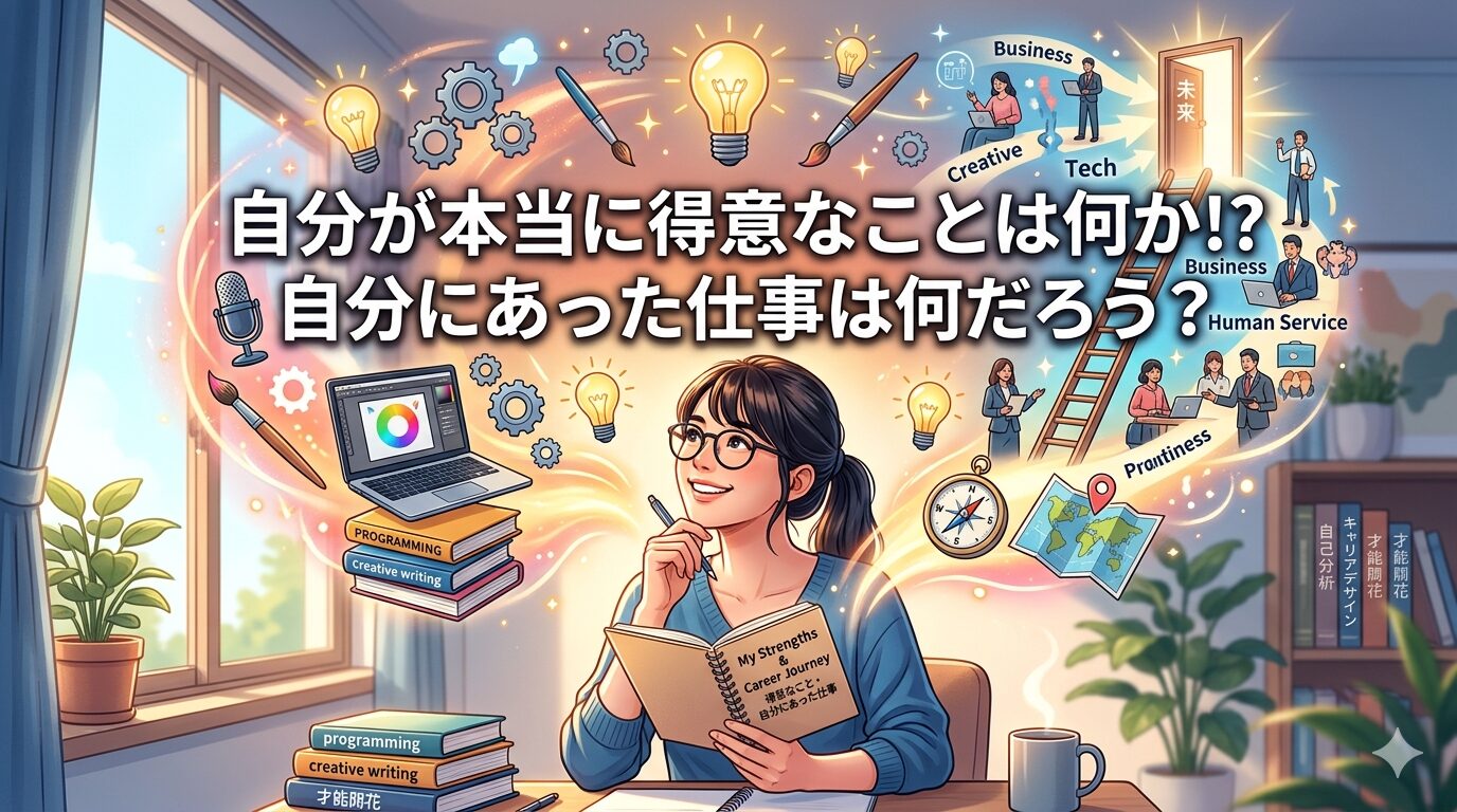 自分が本当に得意なことは何か！？自分にあった仕事は何だろう？